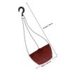 2Pcs Plastic Hanging Planter Pots Self-Watering Feature Faux Wood Barrel Texture Balcony Patio Garden Indoor Outdoor Hanging