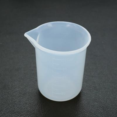 2Pcs 100ML Measuring Cup Clear Scales Pointed Diversion Port Anti-spill DIY No-rinse Silicone Measuring Cup Hand Made Tool