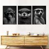 Modernes lustiges Tier-Dekorationsbild Porträt eines Seeotters mit Sonnenbrille Poster Drucke für Wohnzimmer Wanddekor Ungerahmt