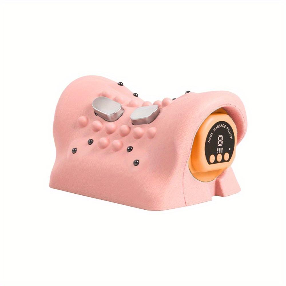 

Электрический массажер для шеи Электрический шейный массажер для шейного отдела позвоночника Подушка для головы Тракция шеи Вибрационный разминающий массаж Подушка Эргономичный розовый