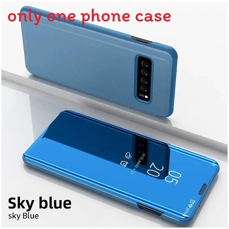 Galaxy Für S10 Plus Clear View Handyhülle Smart Flip Cover Use Design