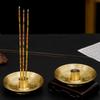 1pc Nine-Hole Incense Holder Base, Household Offering Brass Incense Candle Plate