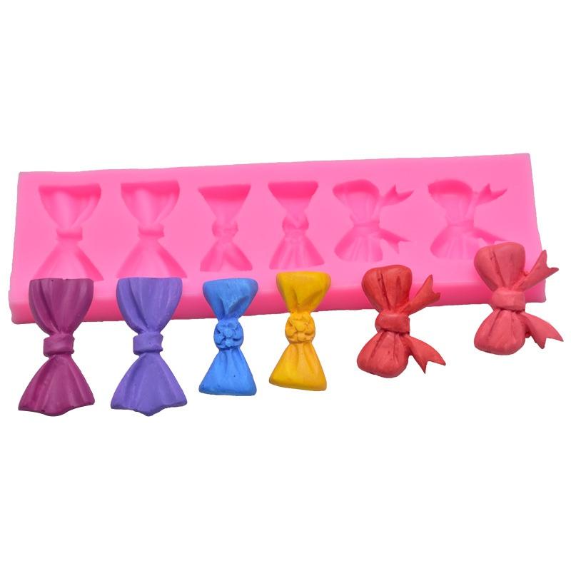 Bow Cake Chocolate Clay Flip Sugar Decorative Plastic Silicone Mold