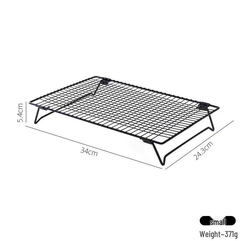 Antihaftbeschichteter schwarzer Klappständer: Perfekt zum Abkühlen von Kuchen, Brot oder als Laptop-Kühler