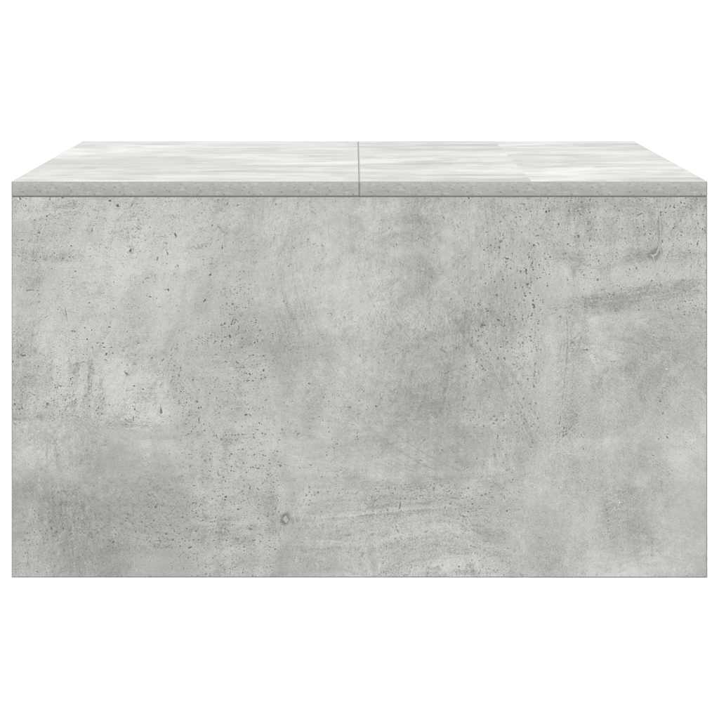 Coffee Table with Drawers Concrete Grey 70.5 x 70 x 40 cm