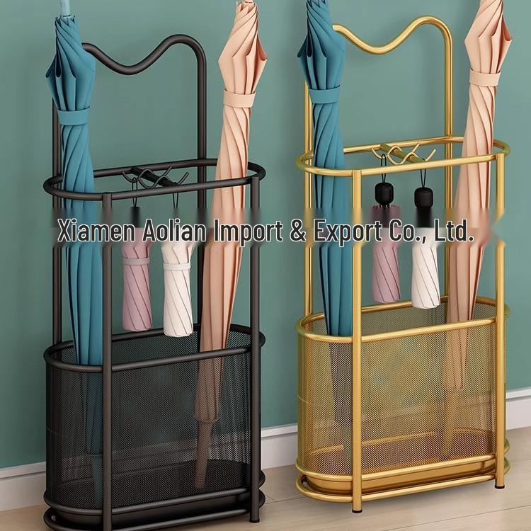 Creative Wrought Iron Umbrella Stand for Home, Hotel, or Lobby Entrance