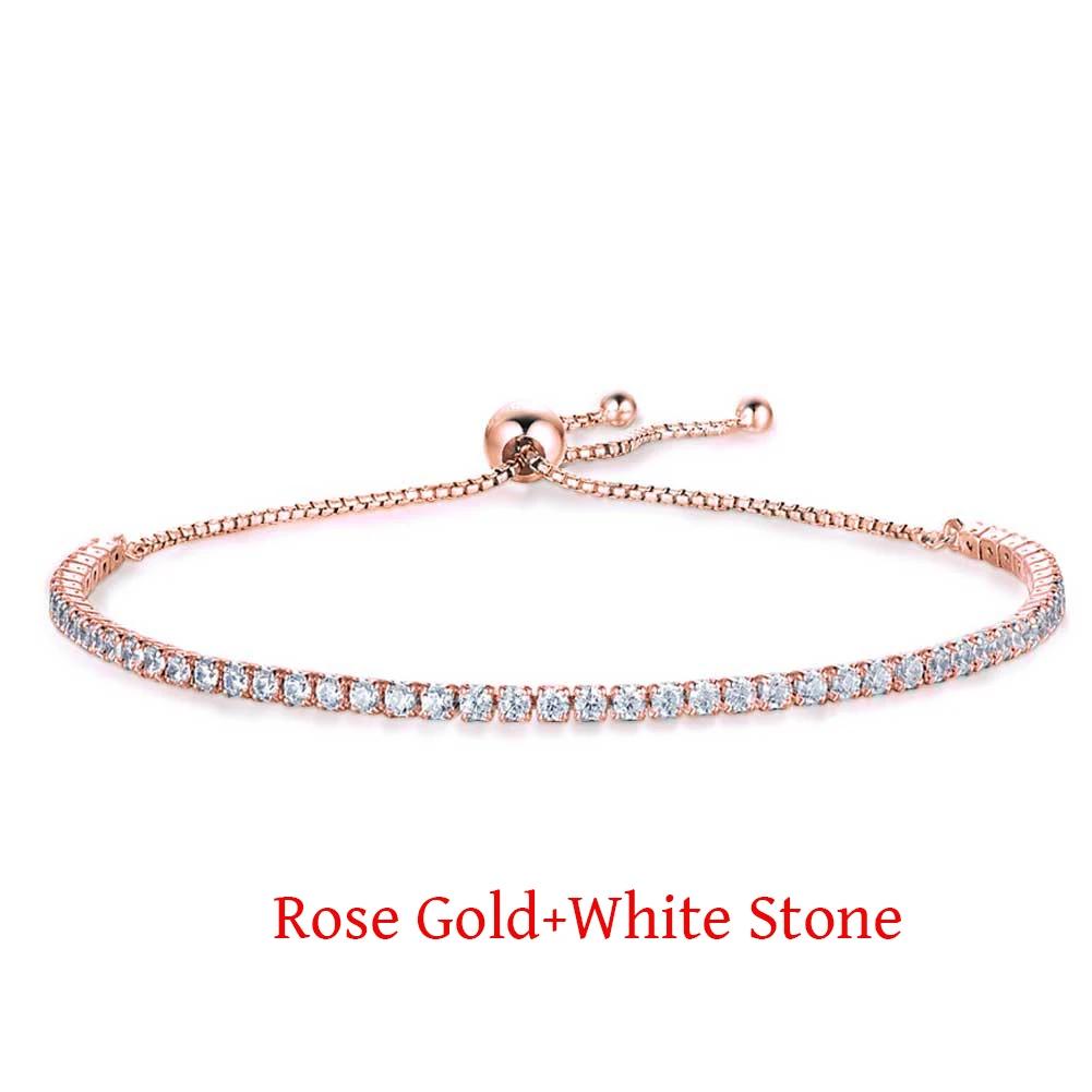 TONGZHE Women Couple Bracelets 925 Silver Jewelry Bangles For Ladies Beads Sparkling Strand Chain Bracelets For Women