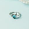 925 Sterling Silver Plated Sun Moon Sunflower Heart Rings for Women Original Flower Wedding Crystal Luxury Jewelry R5375