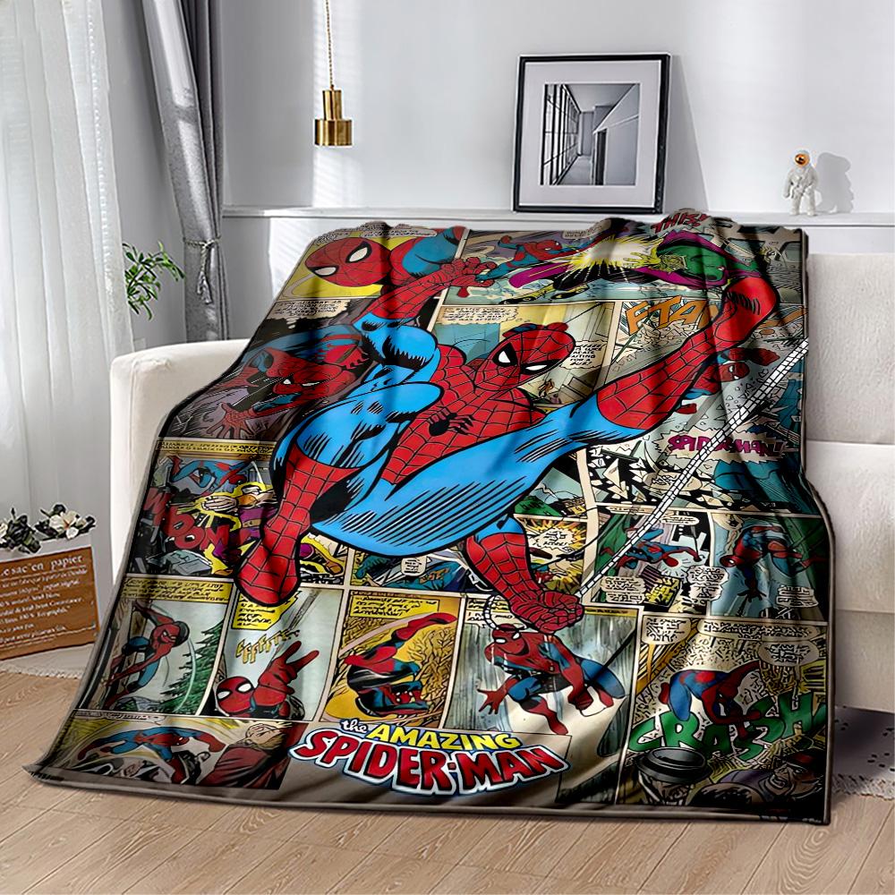 1pc Spider-Man City Blanket Soft and Warm for Sofa Office Camping Travel Livingroom Great Gift for Friends and Family Comfortable
