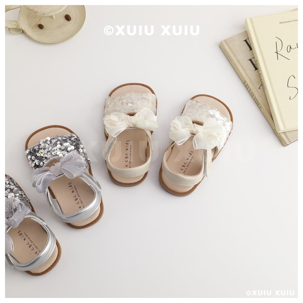 XSHX „Ballett-Sandalen“ Französisches Mädchen Mädchen Prinzessinnen-Sandalen Offene Zehenpartie [Wenzhou Schuhe]