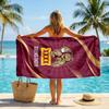 Queensland Maroons Moda Plaj Havlusu Taşınabilir Yumuşak Hızlı Kuruyan Havlu Yüzme Kamp Tatil Kullanımı İçin