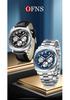 OFNS Men's Multi-Function Waterproof Quartz Watch - Business Edition with Calendar and Six-Hand Chronograph.