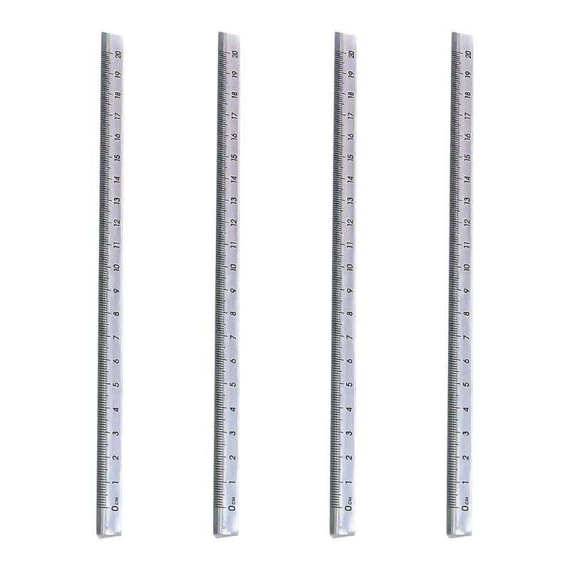 20cm Simple Transparent Triangle Straight Rulers Accurate Student Stationery Scale on Both Side Office School Supplies