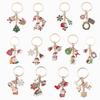 Exquisite Christmas Keychain: Santa, Reindeer, Gift Box, and Bell Ornaments Pendant