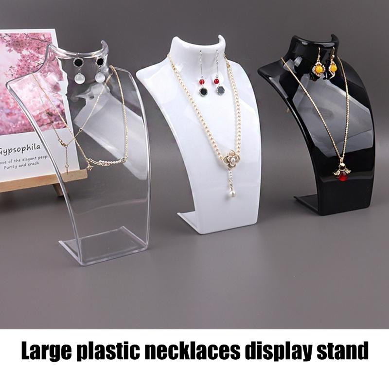 2 Pieces Minimalist Jewelry Display Stands with Nonslip Base Secure Display for Various Environments