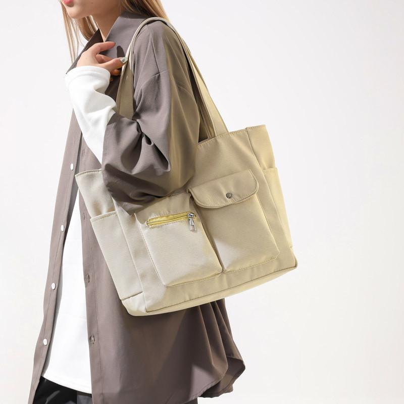 Stylish Large Capacity Nylon Tote Bag For Women Ideal For Work Commute And School