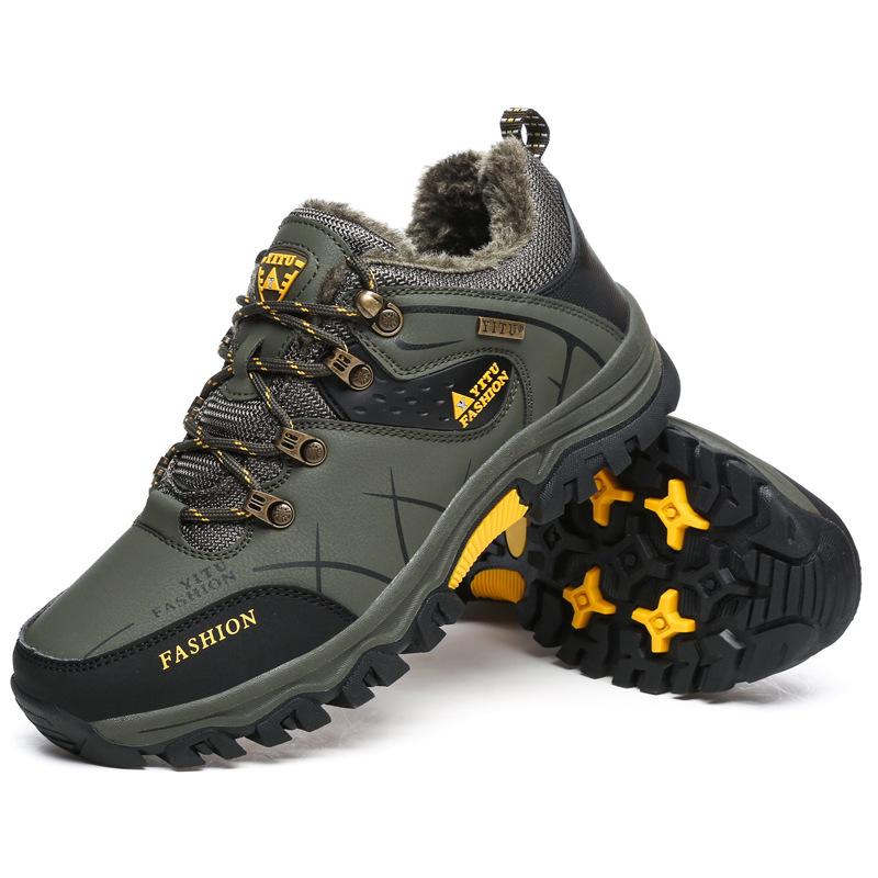 Autumn and winter new fleece thickened mountaineering cotton shoes outdoor sports low-top shoes 39