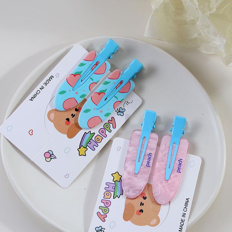 

Dopamine Jelly Plaid Fruit Bangs Clip Hair Accessories.