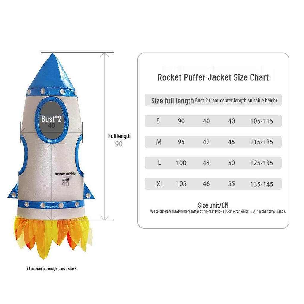 Kids' Astronaut Rocket Space Suit Costume for Sports Day and Performances