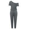 Women Casual Fashion Color Off-the-Shoulder Jumpsuit