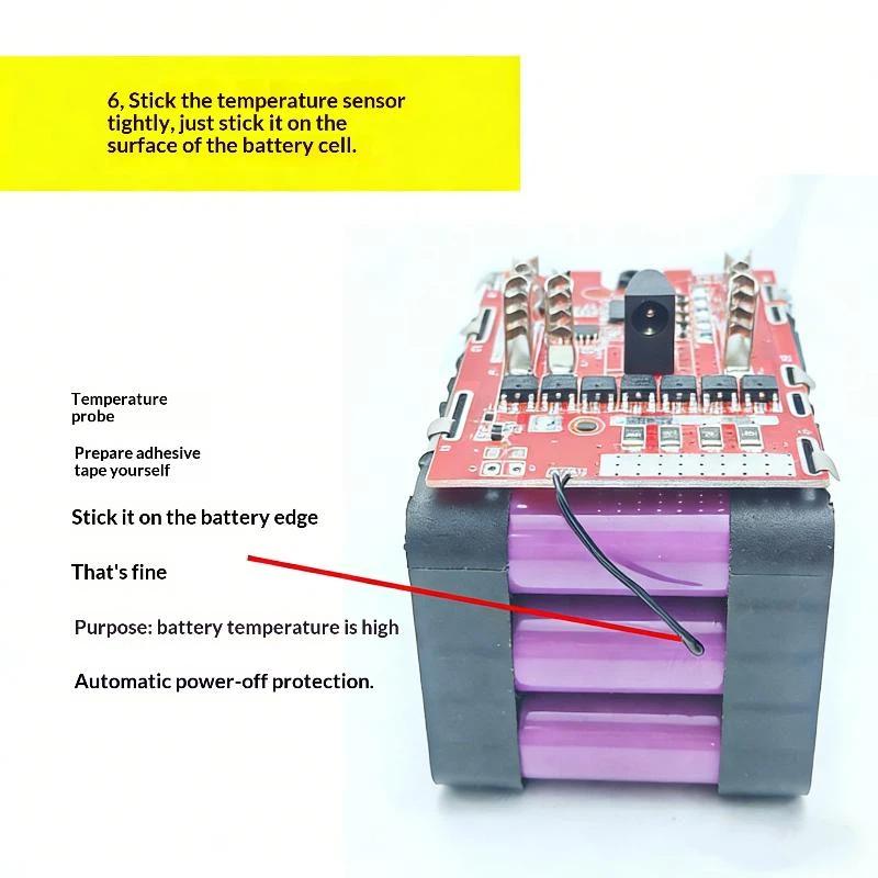 1 Stück Li-Akku-Schutzplatine 21V 7Mos Für Elektrowerkzeuge Mit Ausgleichsschaltung Und Temperaturschutz
