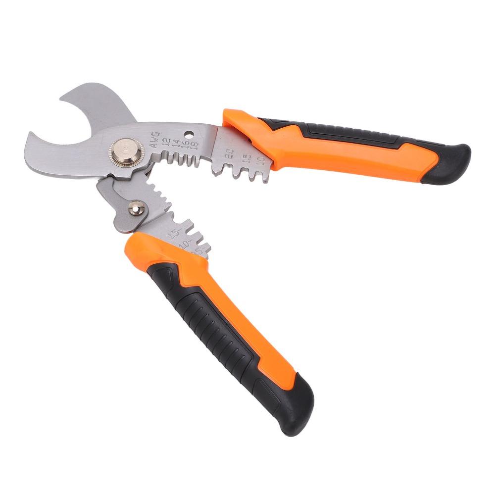 Stainless Steel Wire Stripper 6.9in Length Crimper Tool Convenient Cutting Tool  Repair Work