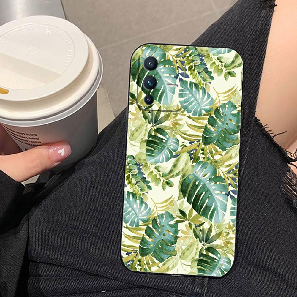 Vintage Banana Leaf Flower Cover Phone Case For VIVO S1 V17 V20 V21 V23 V23E V25 V25E V27 V27E V29 V29E V30 V30E V40 Case Funda
