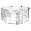 Foldable Metal Pet Dog Exercise Fence Pen With Gate - 60 X 60 X 24 Inches, Extra Small