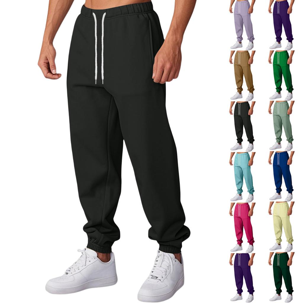 Men's Relaxed-Fit Casual Sweatpants With Stretch Waistband And Drawstring