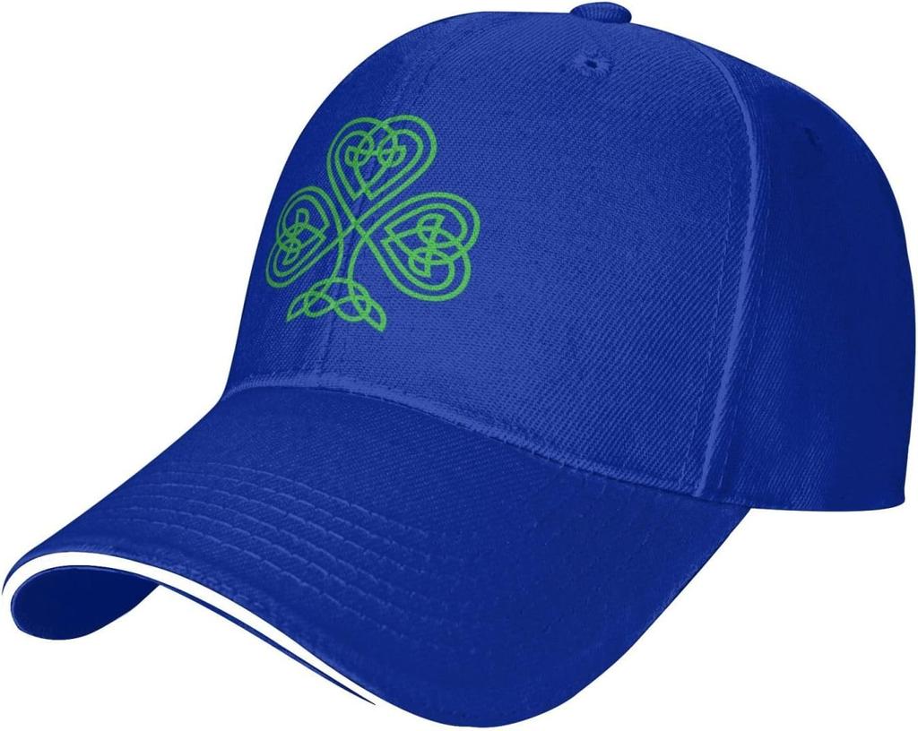 Celtic Knot Shamrock Irish Baseball Cap Adjustable Polyester Casual Summer Hat Adult Unisex
