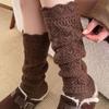 Hollow Out Knitted Foot Cover Sweet Lolita Boots Cover Trendy JK Knee High Socks  Girl