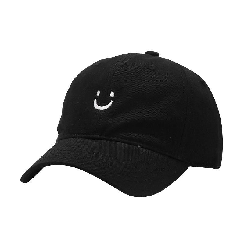 Hot Smiley Baseball Caps European and American Men's and Women's Soft Top Embroidered Bent Cap Show Face Small Sun Hat Tide