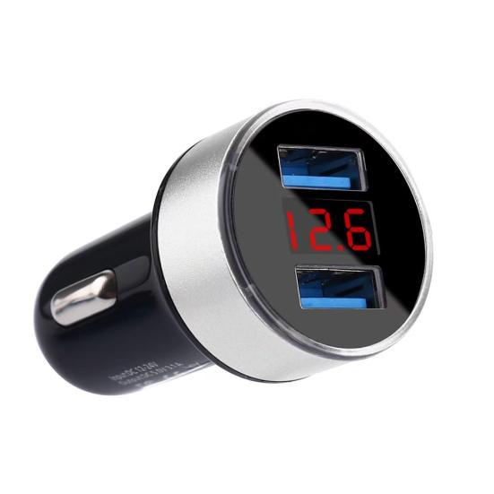 Universal LED Volume Display Dual USB Port 3.1A Fast Charging Car Charger Socket