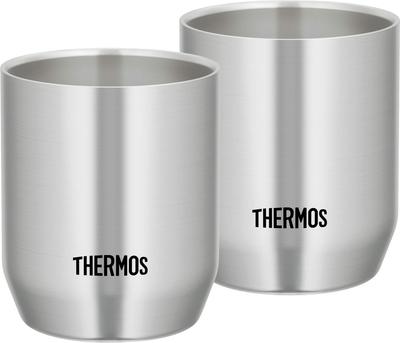 Thermos Vacuum Insulated Stainless Set of Small Cup, 280ml, Steel, 2, JDH-280P,