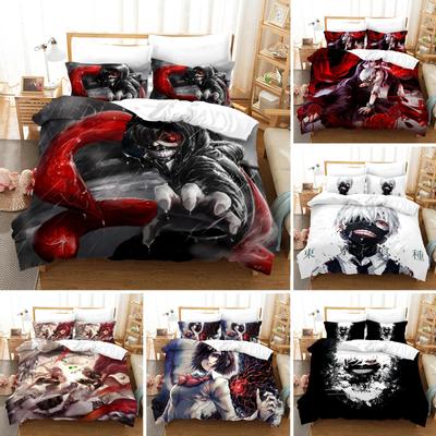 3D Printed Anime Tokyo Ghoul Bedding Set Duvet Cover Kaneki Ken Double Twin Full Queen King Adult Kids Bedclothes Quilt Cover