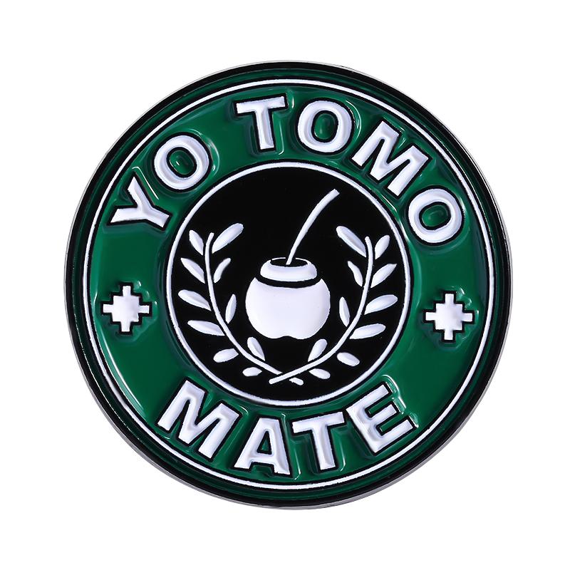 

Funny Capybara Drink Yerba Mate Enamel Pins YO TOMO Herbal Tea Metal Brooches Lapel Backpack Badge Jewelry Gifts For Friends