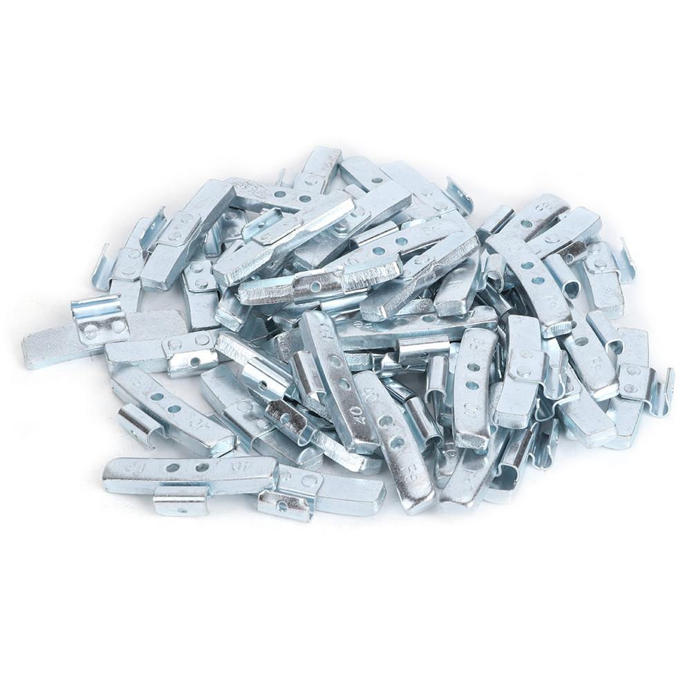 50pcs 40g 1.4oz Clip On Wheel Balance Blocks Aluminum Alloy P Style Tire Weight Balancing Assortment(Without Wheel
