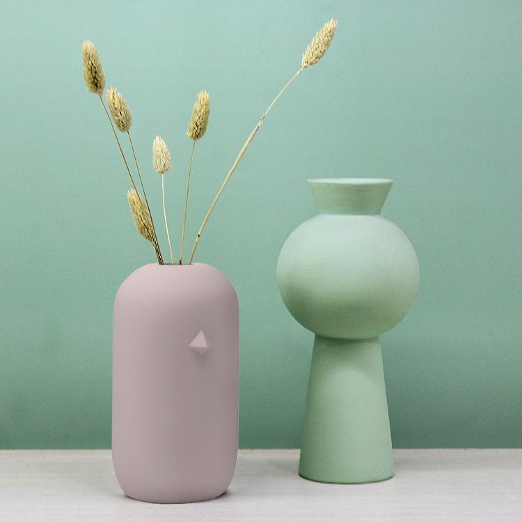 

Morandi Nordic INS силиконовая геометрическая птица домашнее украшение мягкое украшение сухой цветок керамическая ваза украшения ремесла BF-S010 green-S