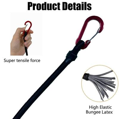 5 STÜCKE Elastisches Lanyard mit Haken, Kajak Fahrrad Gepäck Packseil Campingzubehör, Multifunktionaler Haken