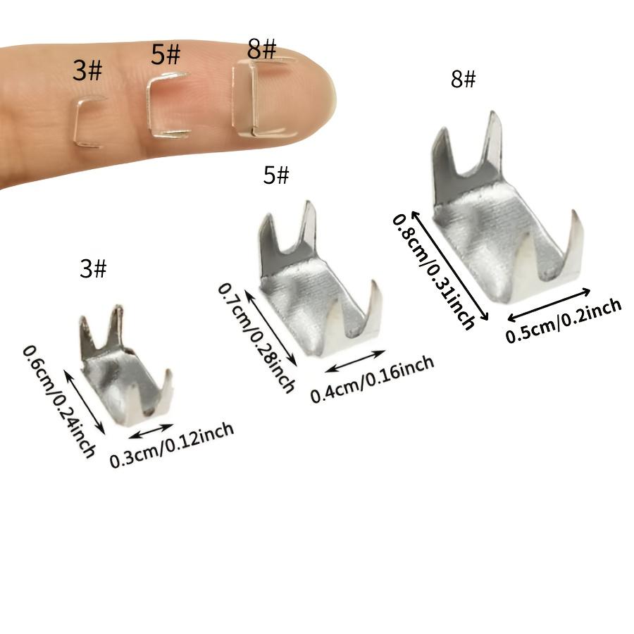 200 Pc Zipper Repair Kit #3 #5 #8, Silver and White Detachable Sliders, Stop Clips and Replacement Pulls for Coats Luggage Boxes