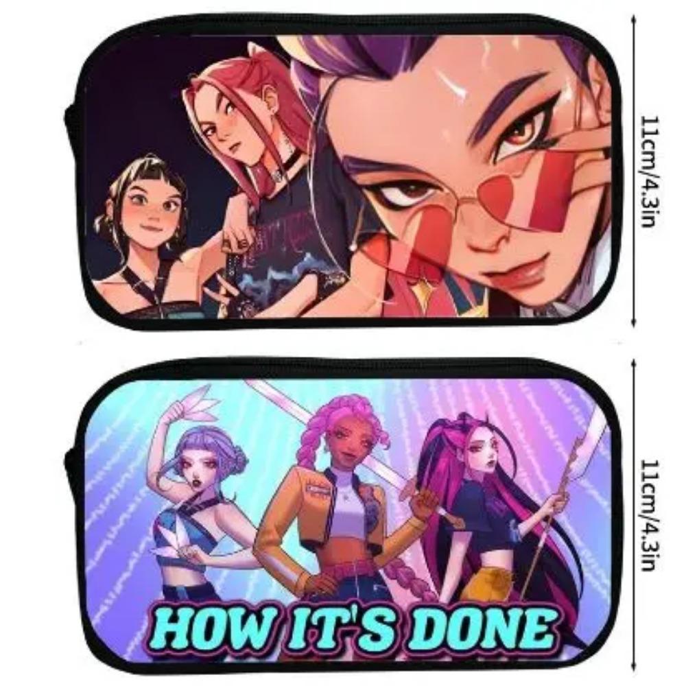 Dämonenjäger Federmäppchen Aufbewahrungstasche Cartoon Kpop D-Demon H Mädchen Federmäppchen Stifttaschen für Schüler Schreibtischzubehör