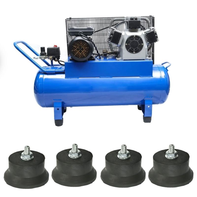 Large Anti Vibration Air Compressor Feet With Mounting Hardware Set Of 4 Rubber Pad For Stability Noise Reduction In Pneumatic Tool