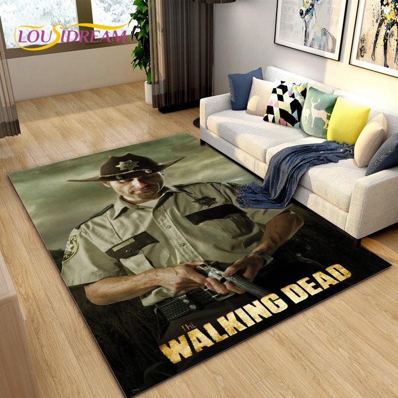The Walking Dead Horror Area Rug Large,Carpet Rug for Living Room Bedroom Sofa Doormat Decoration,Kids Play Non-slip Floor Mat