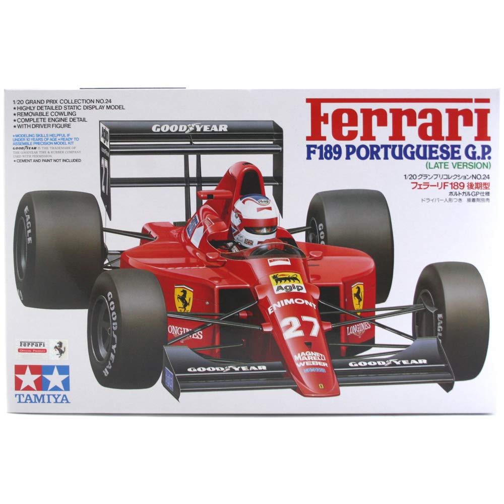 Tamiya 1/20 Grand Prix Collection Series No. 24 Ferrari F189 Late Model Portuguese GP Specification Plastic Model Kit 20024