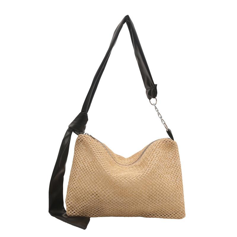 2025 Summer Ins New Niche High-end Underarm Bag Simple Straw Bag Large Capacity Crossbody Shoulder Bag