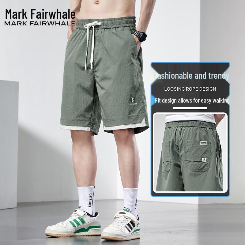MARK FAIRWHALE Men s Summer Quick-Dry Casual Shorts XL