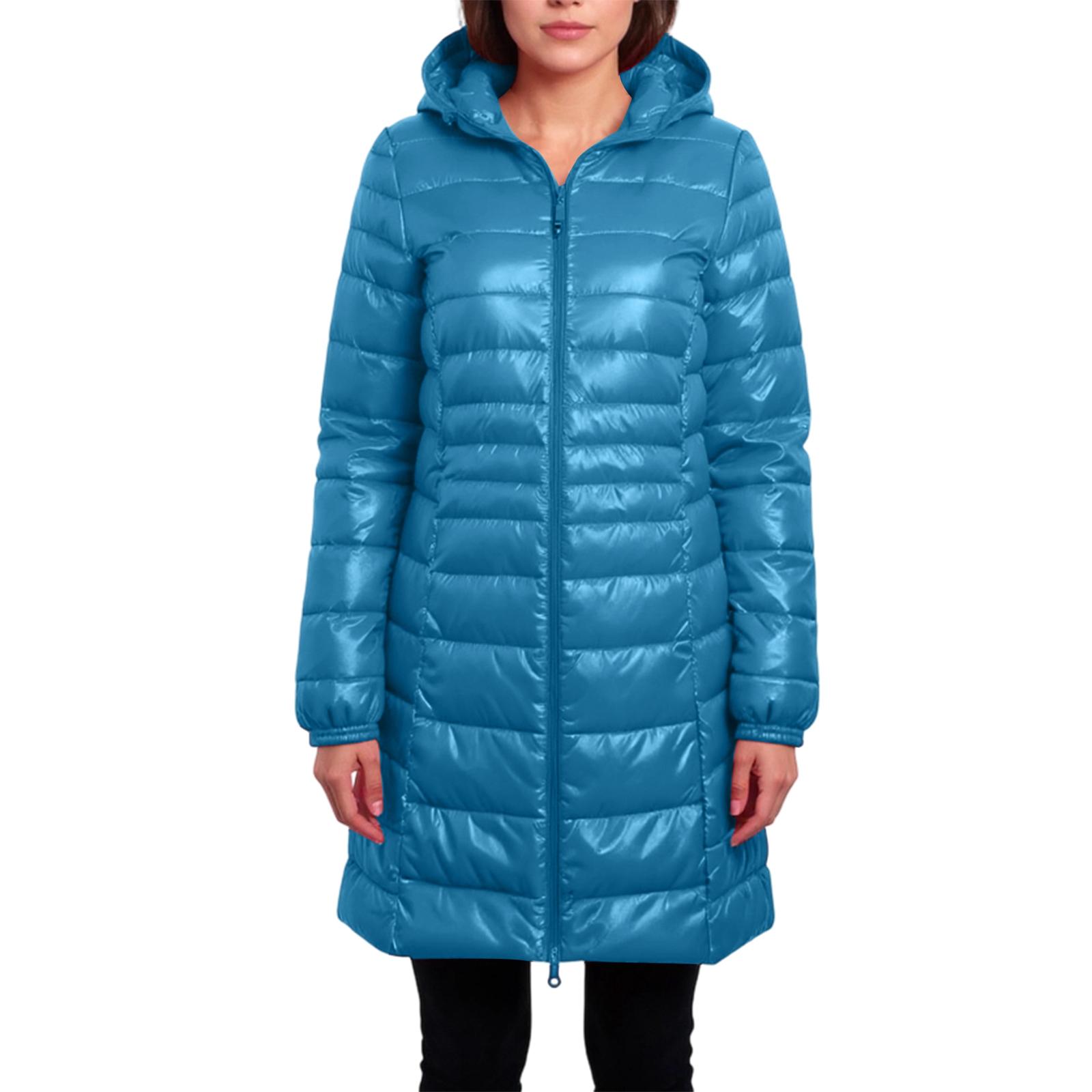 

Женский пуховик средней длины приталенного силуэта, легкий, с капюшоном, модный S