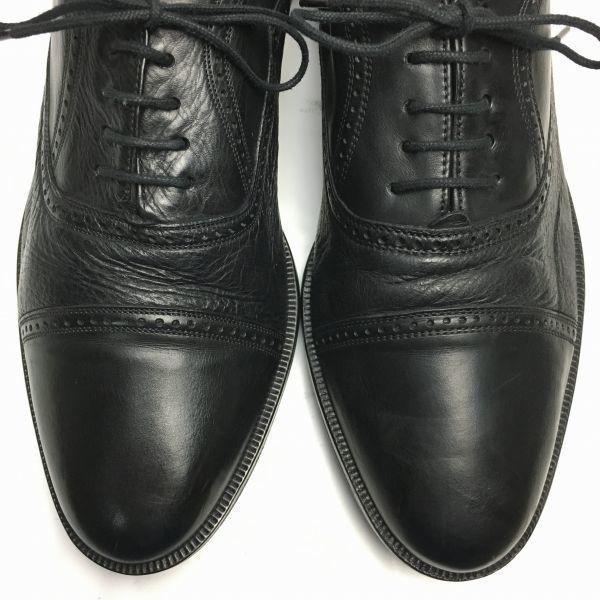 Mezlan Made in Spain Vintage Tag Cap Toe Business Shoes Black Size 9M Men's(USED)