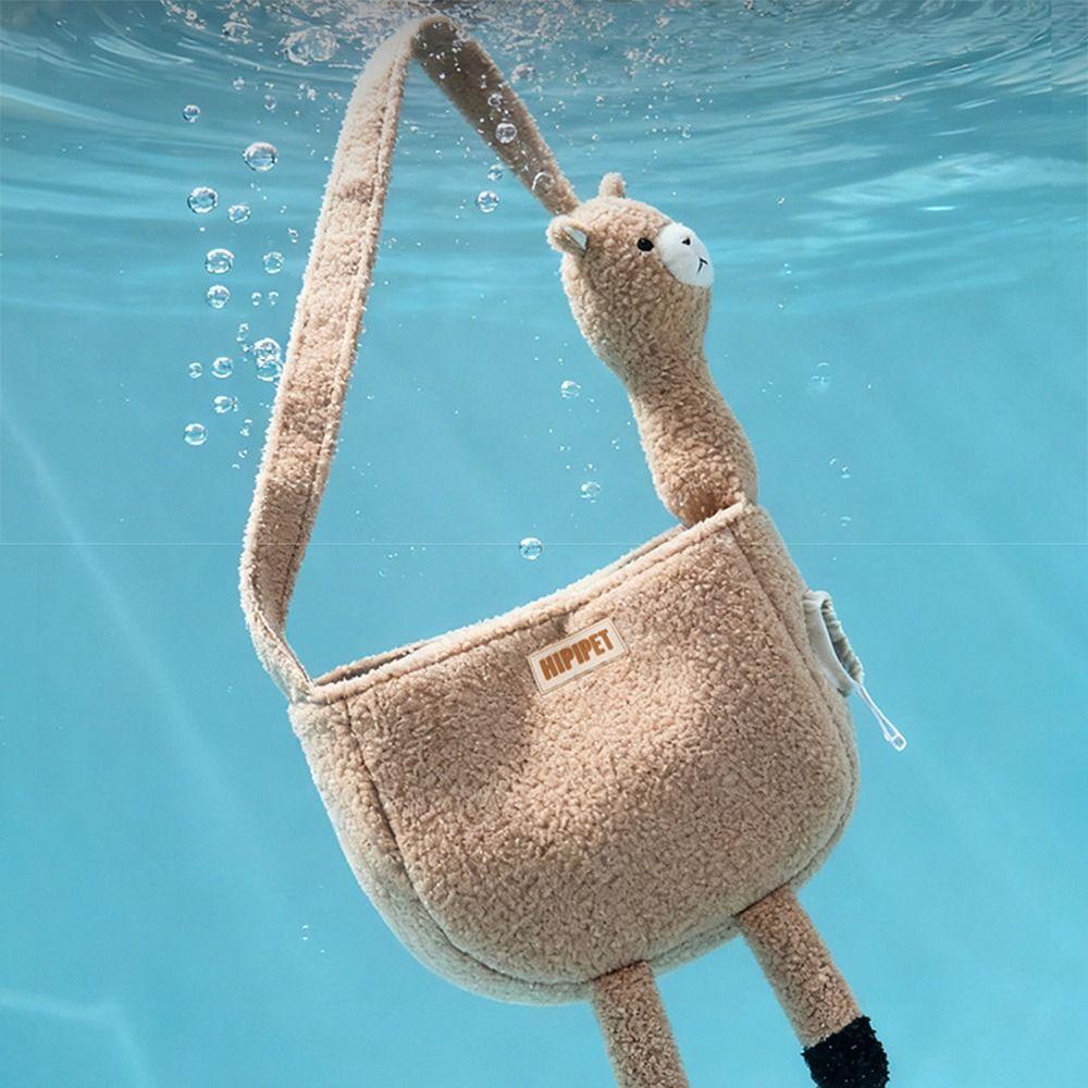 Alpaca/Dinosaur/Giraffe/Goose Shaped Animal-shaped Pet Carrier Bag Breathable Warm Cat Shoulder Bag Washable Safety Buckle