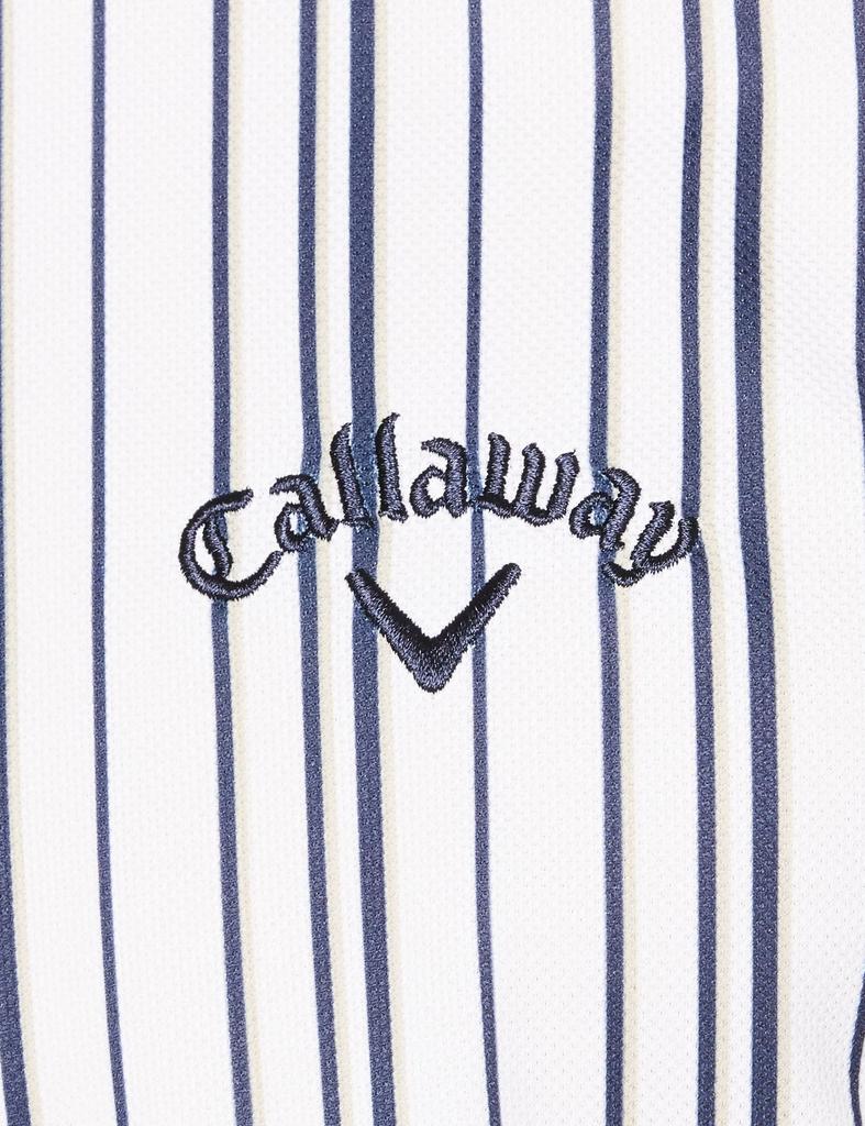 Callaway Short Sleeve Polo Shirt UV Moisture Quick Golf C23134121 Size 3L Men's (Striped, Protection, Wicking, Drying, Antibacterial) / / 1030_White,